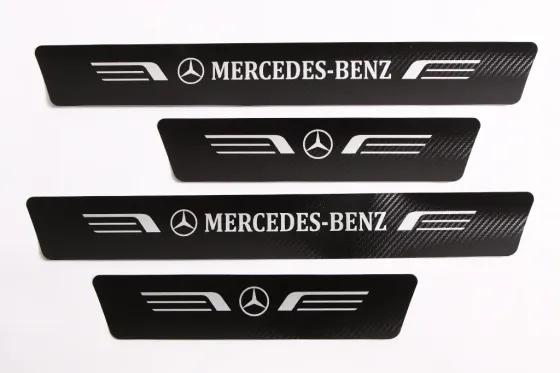 Наклейка на пороги Mercedes-Benz черный карбон Автограф (4 шт.) Винница