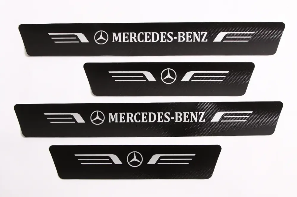 Наклейка на пороги Mercedes-Benz черный карбон Автограф (4 шт.) Винница - изображение 1