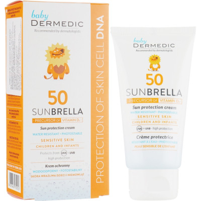 Средство от загара Dermedic Sunbrella Baby Cream SPF50 Солнцезащитный крем для детей 50 г (5901643172053) Винница - изображение 1