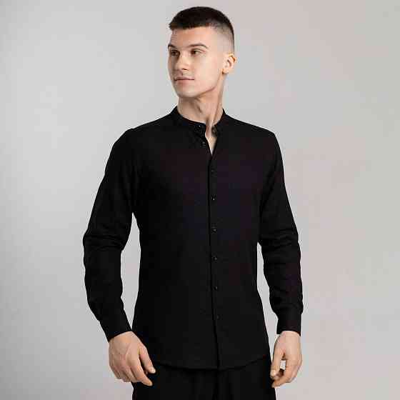 Сорочка чоловіча з довгим рукавом чорна Pobedov Orion Київ