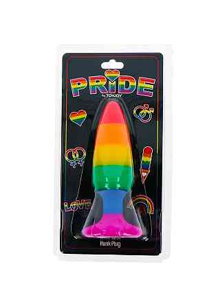 Анальная пробка TOY JOY Hunk Plug, L, разноцветная, 13 х 3.9 см Sex Aura Киев