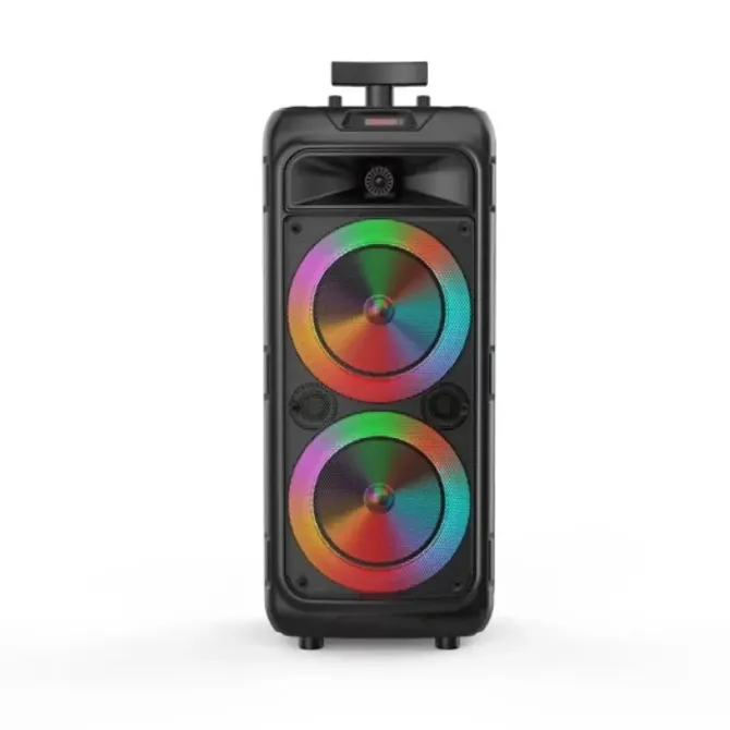 Портативная Bluetooth колонка ZQS-8211 с колесами и ручкой, LED, FM, USB, TF, TWS, беспроводным микр Киев - изображение 4