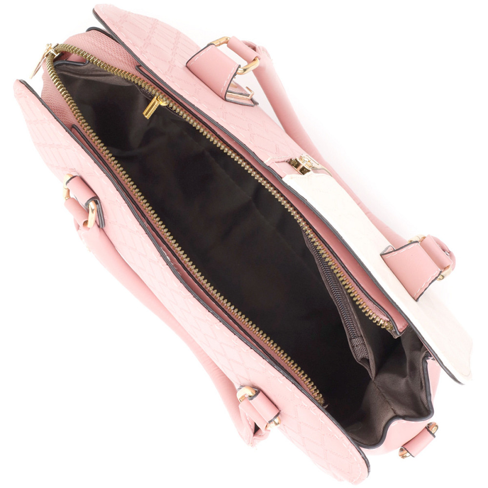 Стильна жіноча сумка на літо з якісної екошкіри Vintage sale_15130 Рожевий Київ - фото 5