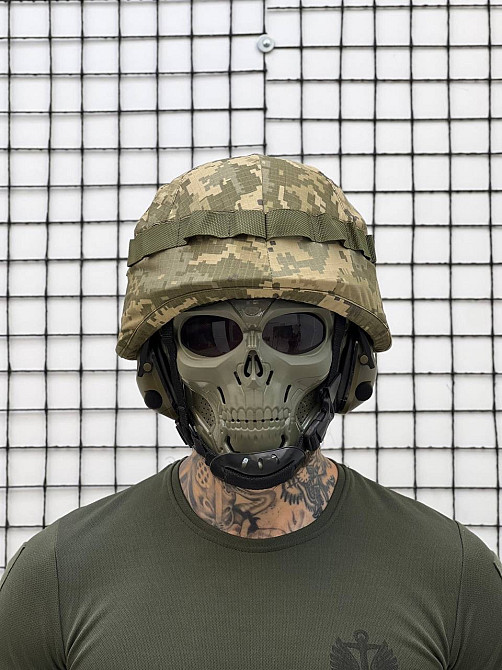 Кавер чохол для каски шолома піксель ЗСУ на затягуванні маскувальний чохол на шолом для військових п Одеса - фото 2