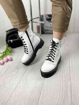 Черевики жіночі M.KRAFT білі натуральна шкіра висота 15 см розмір 37 (3128) Коломыя