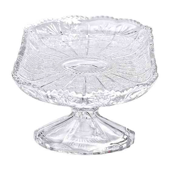 Фруктовниця скляна на ніжці 33.5х15х10 см овальна ваза для фруктів HP-YH-82 Київ