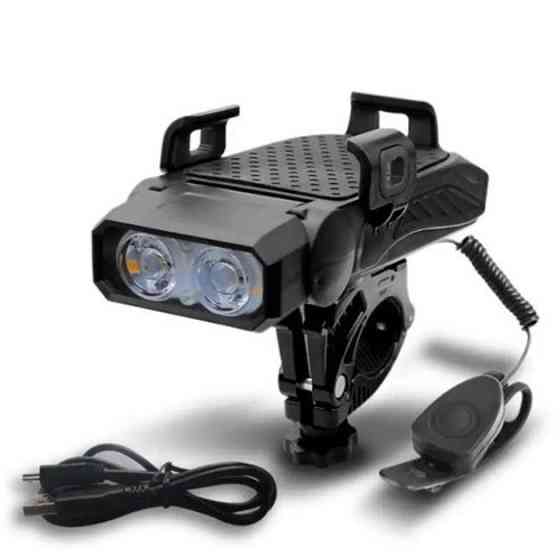 Ліхтар з велокріпленням і акумулятором, Велосипедний світлодіодний ліхтар із зарядкою GB-34 Івано-Франківськ