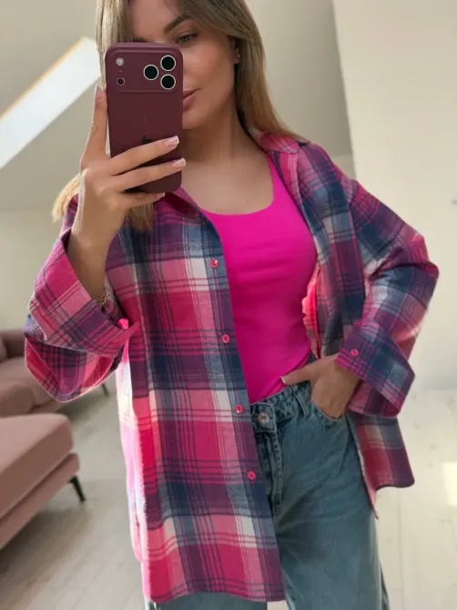 Свободная женская рубашка из мягкой фланели Одесса - изображение 2