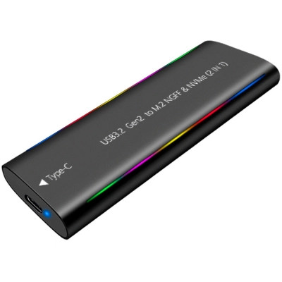 Карман внешний Dynamode M.2 SSD NVMe/SATA combo USB3.2 GEN2 Type-C aluminium black (DM-CAD-SSD10) Винница - изображение 3