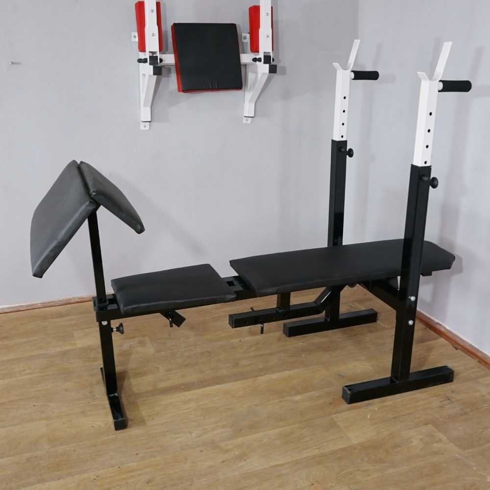 Скамья для жима со стойками Стойки, скамьи для жима и приседаний регулируемая складная Киев - изображение 6