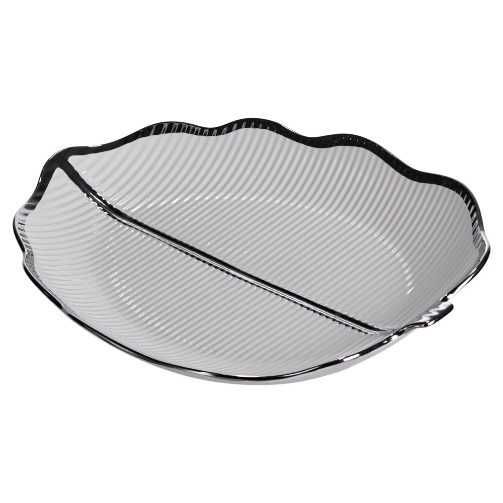 Yiwu Порцелянове блюдо для сервірування стола у формі листя 41×27×4 (см) блюдо для подавачі зак Коломия - фото 4