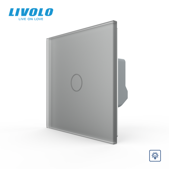 LIVOLO Сенсорний диммер 1 сенсор LIVOLO сірий матове скло Коломыя