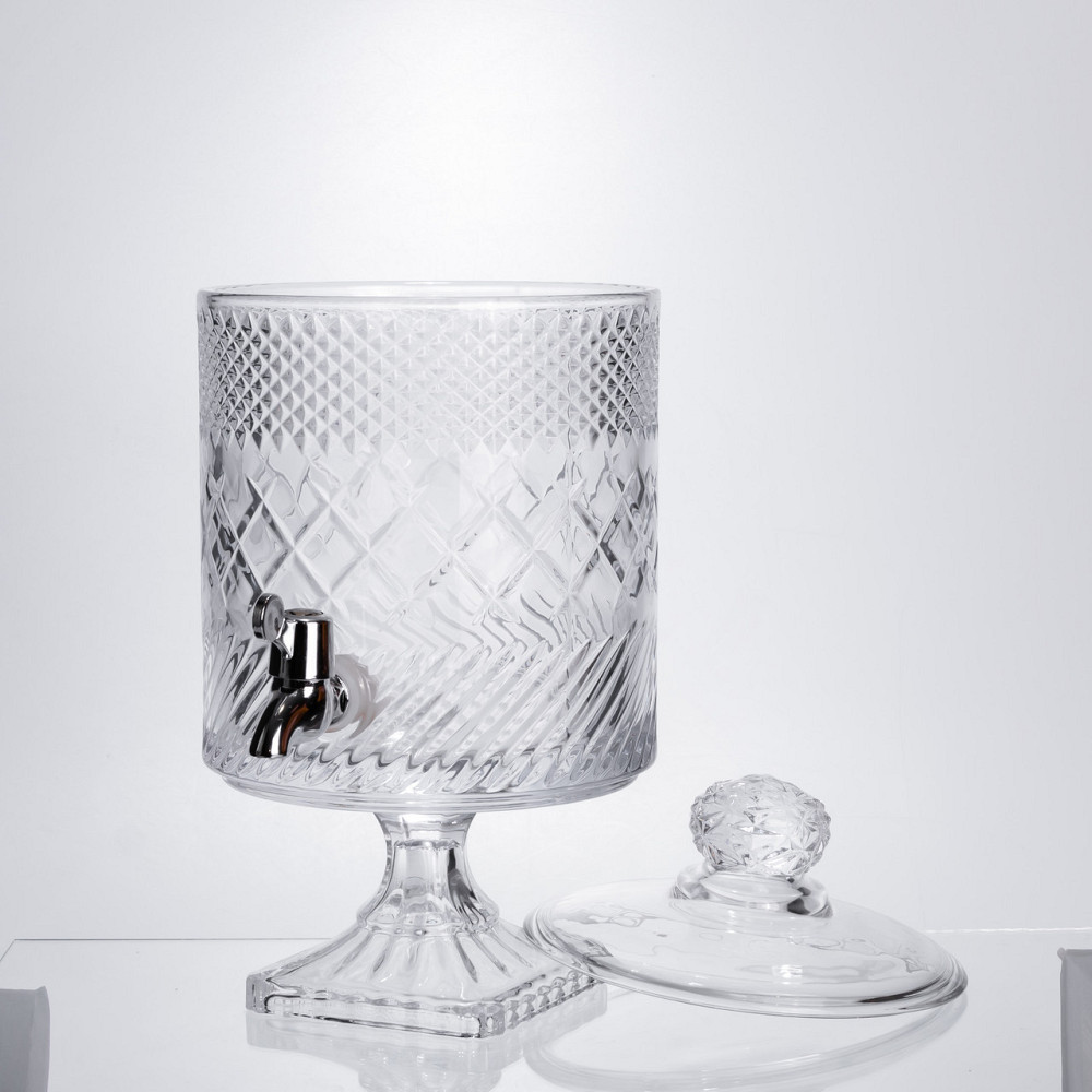 Стеклянная лимонадница с краном на подставке, 4.5 л Киев - изображение 6