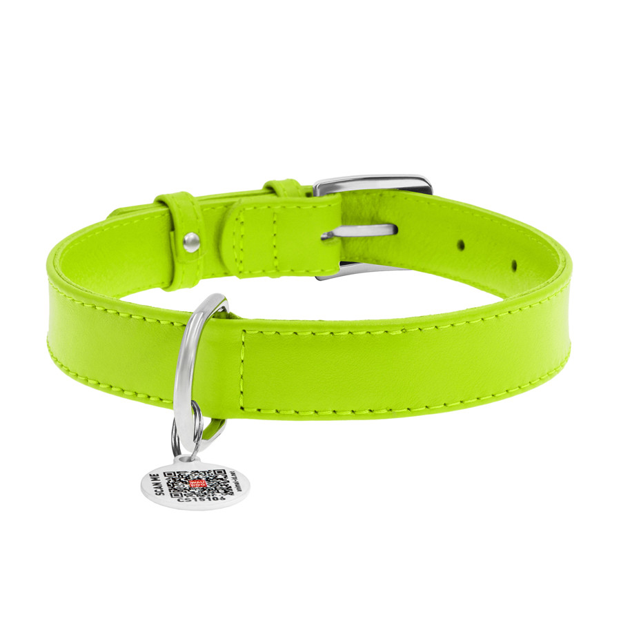 Нашийник для собак шкіряний WAUDOG Glamour з QR паспортом, без прикрас, M, Ш 20 мм, Дов 30-39 с Коломыя - изображение 2