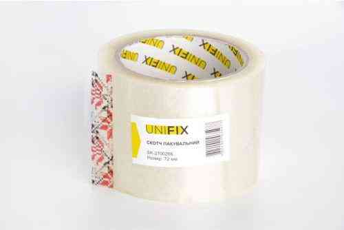 Стрічка клейка пакувальна 38 мкм 72 мм 200 SK-5400114 UNIFIX Рівне
