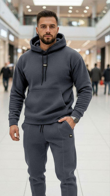 Теплий чоловічий костюм з капюшоном Одеса - фото 1