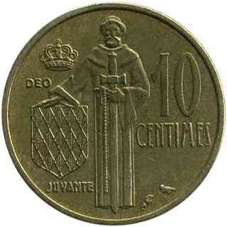 Монако 10 сантімів, 1962. (Д) Полтава