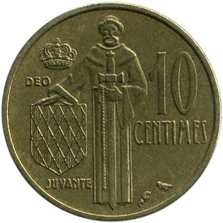 Монако 10 сантімів, 1962. (Д) Полтава - фото 1