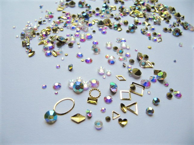 Стрази Swarovski мікс різні розміри та форми + формочки різних форм (1400 шт.) АВ — веселі. Київ - фото 2