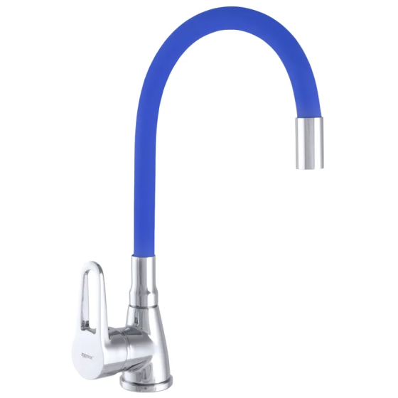 Змішувач для кухні Zerix SOP7 045 з синім гнучким виливом   ( ZX2663 ) 27464 Харків