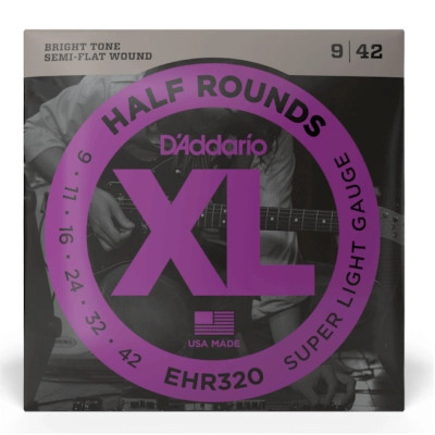 Струни для гітари D'Addario XL Half Rounds Super Light (09-42) (EHR320) Вінниця - фото 1