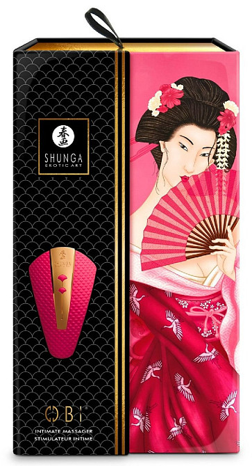 Вибратор для клитора Shunga Obi малиновый, 11.5 см x 7 см Sex Aura Киев - изображение 7