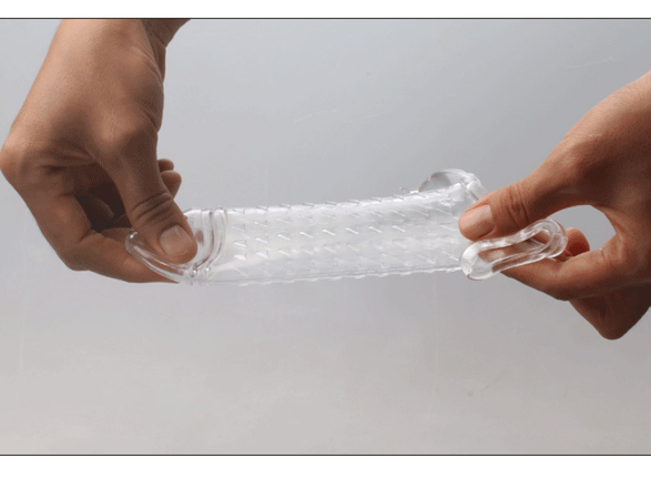 Эластичная рельефная насадка на член с отростком кролика Sex Aura Киев - изображение 5