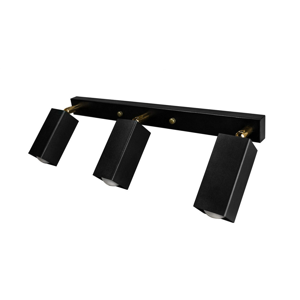 Потолочный поворотный светильник накладной 3 плафона Е27 черный Crocus SQ 1105-3 Киев - изображение 2