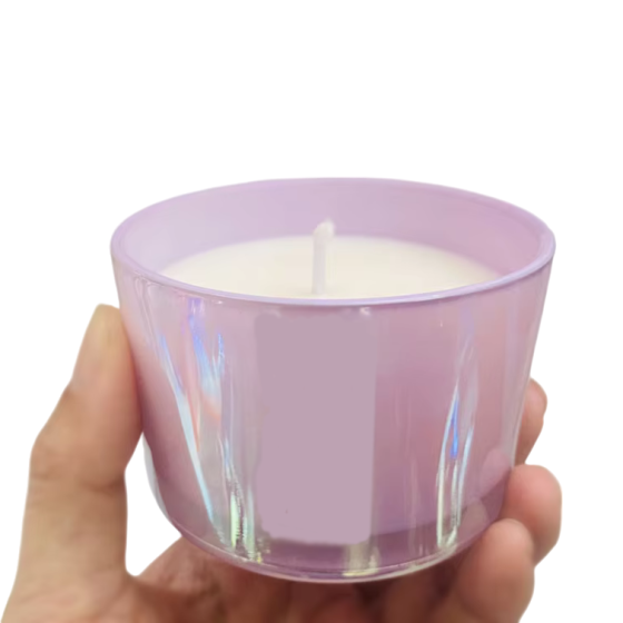 Свеча в чаше ручной работы в лавандовом цвете Каменец-Подольский