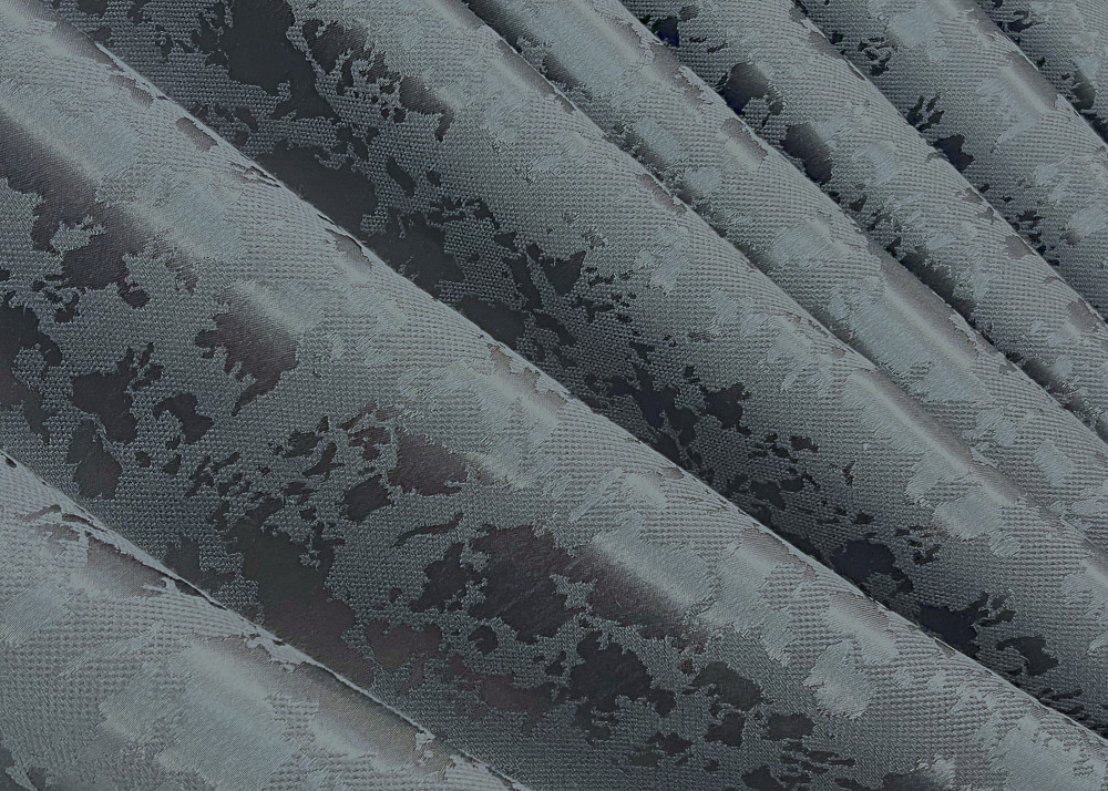 Комплект штор VR-Textil Льон Мармур 100х270 2шт і Тюль 400х270 1262ш-1400т Графітовий з білим 71-132/2 Київ - фото 6