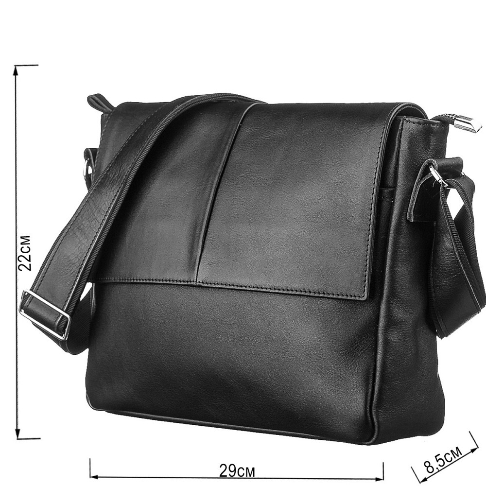 Сумка кожаная Черная (SHVIGEL) Киев - изображение 14