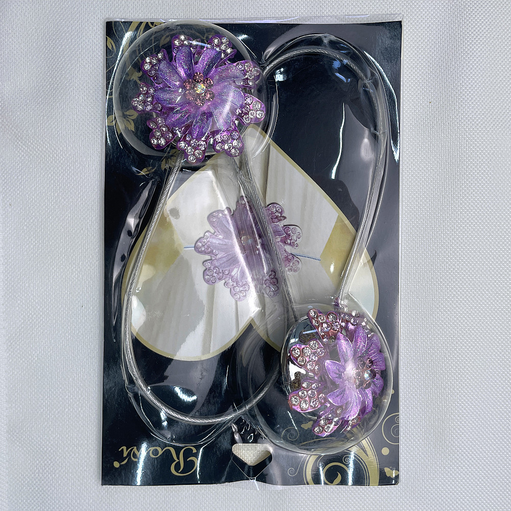 Магніти для штор та гардин "Flowers" набір 2 шт Бузковий (81-198) Київ - фото 8