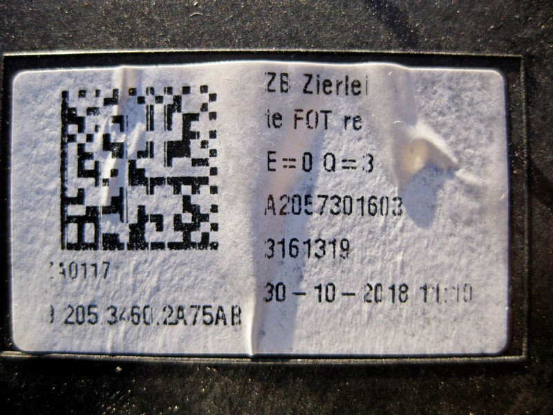 Mercedes-Benz  A2057301603 Декоративна алюмінієва накладка задньої правої дверної картки C-Class W205 Одеса - фото 3