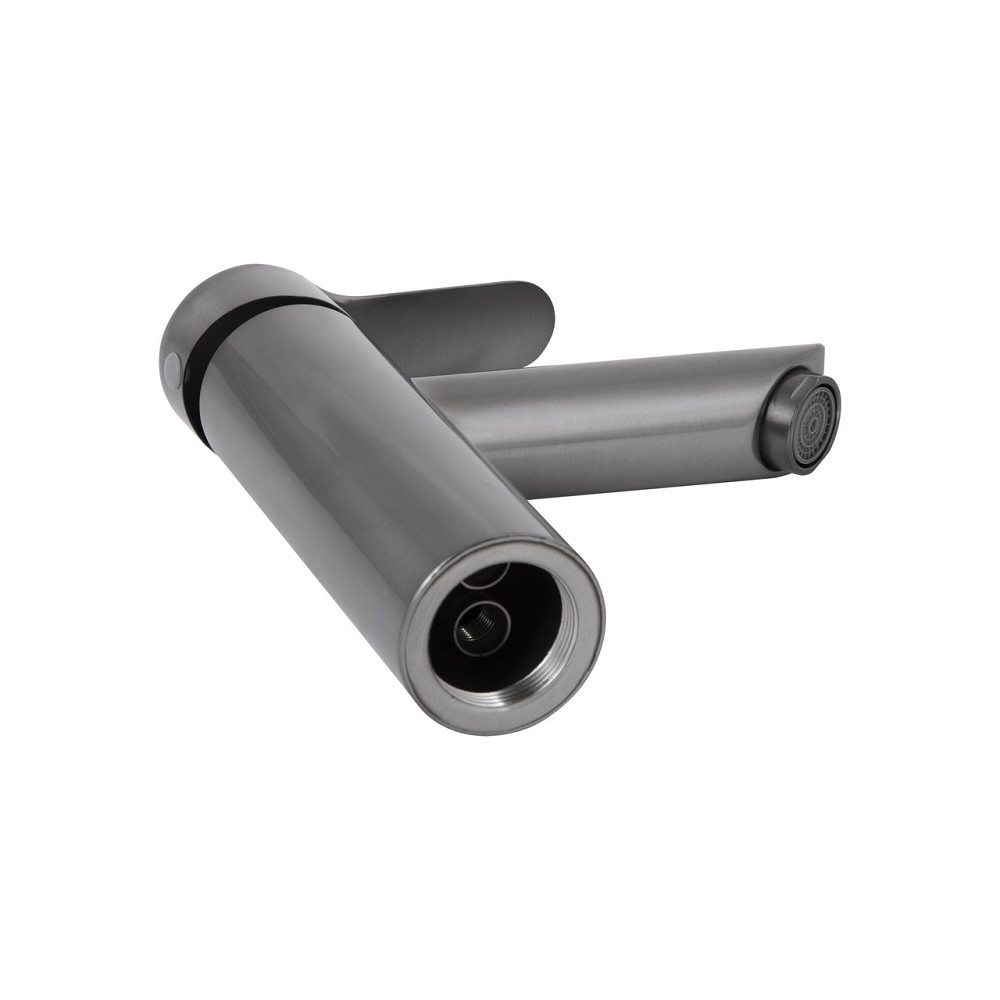 Смеситель для раковины Brinex Pure 001F низкий Gunmetal Black BRIPUR001FGRP Киев - изображение 7