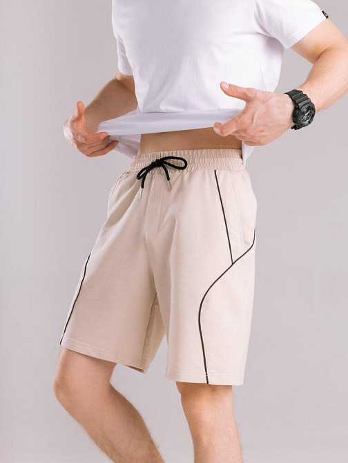 Бежеві літні шорти для чоловіків. Повсякденні шорти чоловічі Pobedov Shape Київ - фото 5