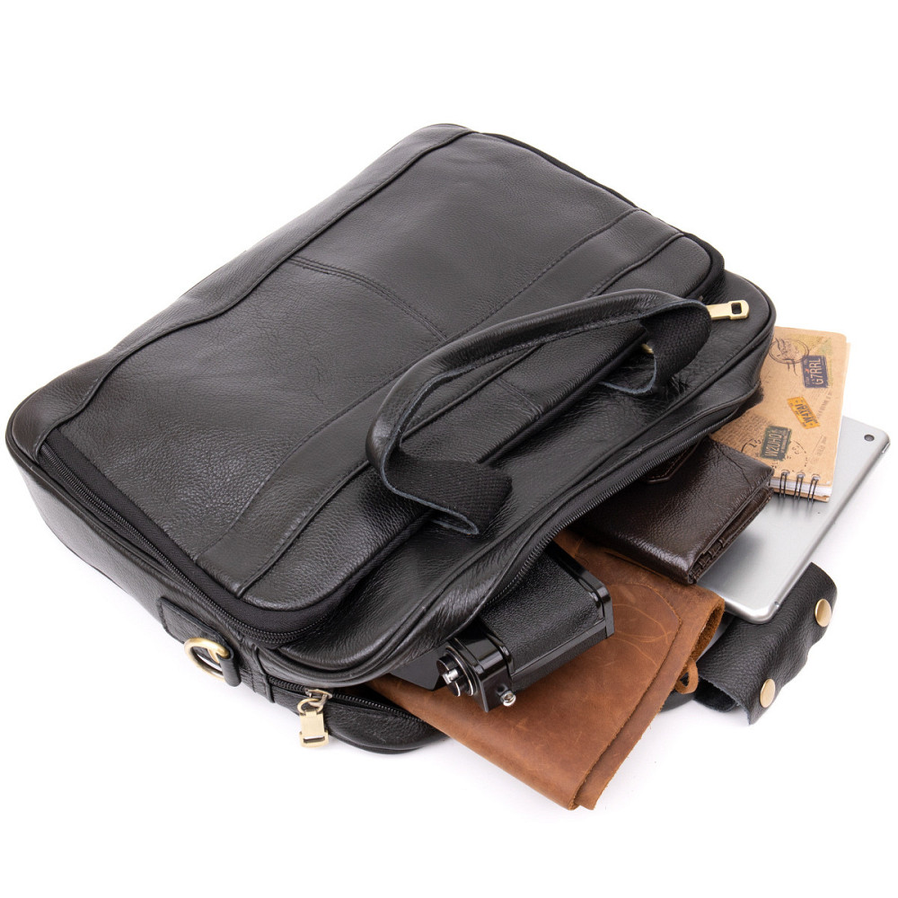 Сумка для ноутбука Vintage 20390 Черная Киев - изображение 8