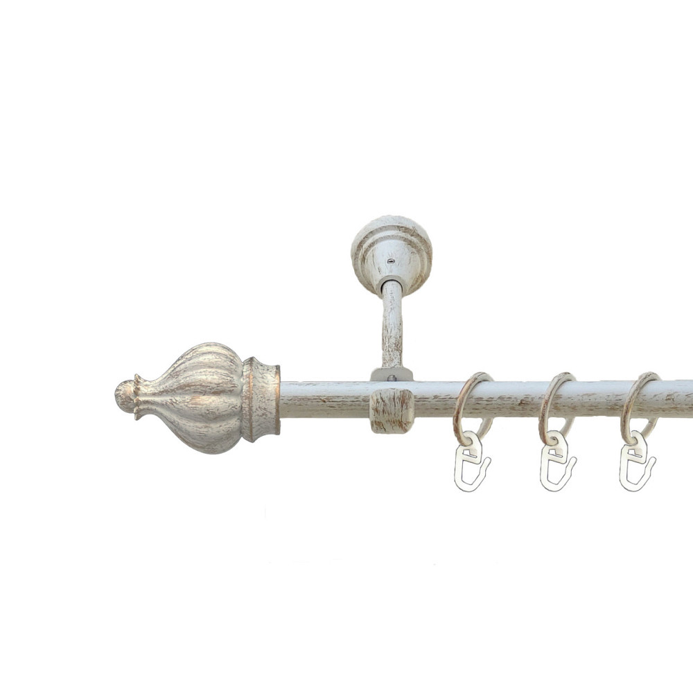 Карниз Orvit Таджа металевий однорядний відкритий Біле Золото 16 мм 200 см (00-00015842) Львів - фото 1