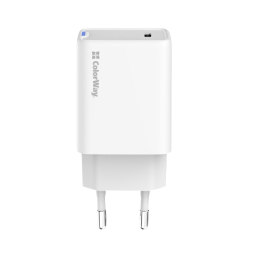 Зарядний пристрій мережевий Type-C PD 45W білий GaN Mini ColorWay Житомир