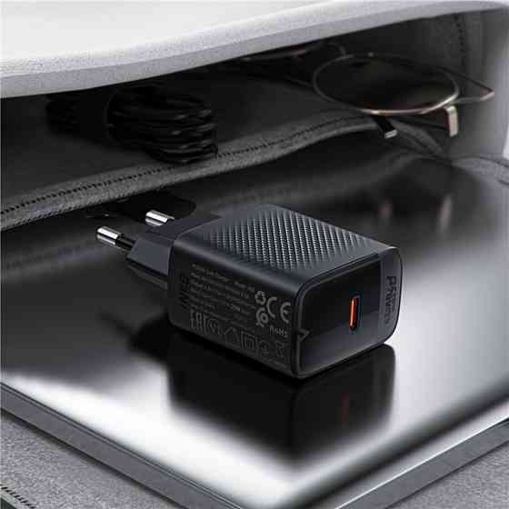 Мережевий зарядний пристрій ACEFAST A82 PD20W GaN single USB-C charger Black (6974316283232) Киев