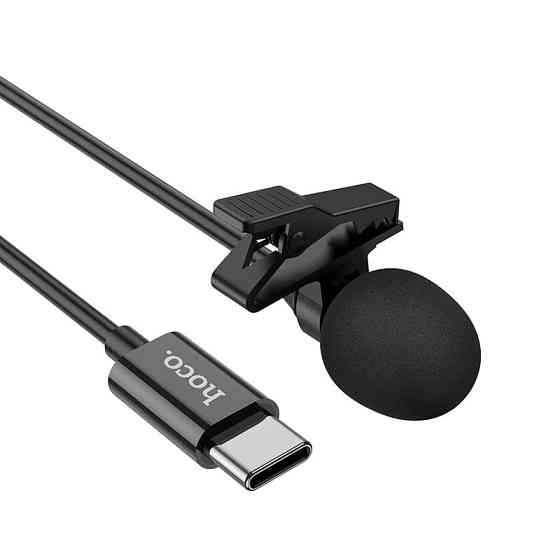 Мікрофон петличний HOCO Type-C Lavalier microphone L14, 2 м, чорний Вінниця