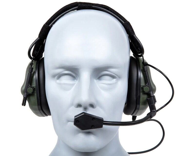 Наушники тактические Wosport HD-19 Gen 5 с креплением Чебурашки Оливковый Винница - изображение 4