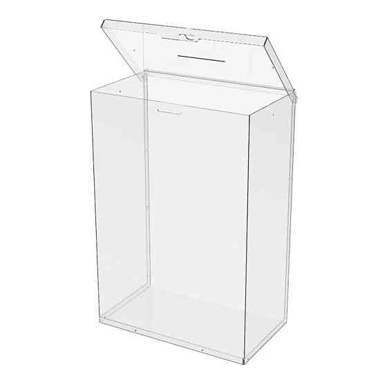 Ящик EKOSTAR с замком для пожертвований и сбора денег 340x200x500. Объем 34 литра Киев