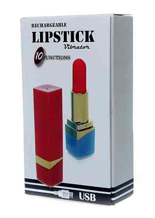 Міні-вібратор - Rechargeable Lipstick Vibrator Black Sex Aura Київ