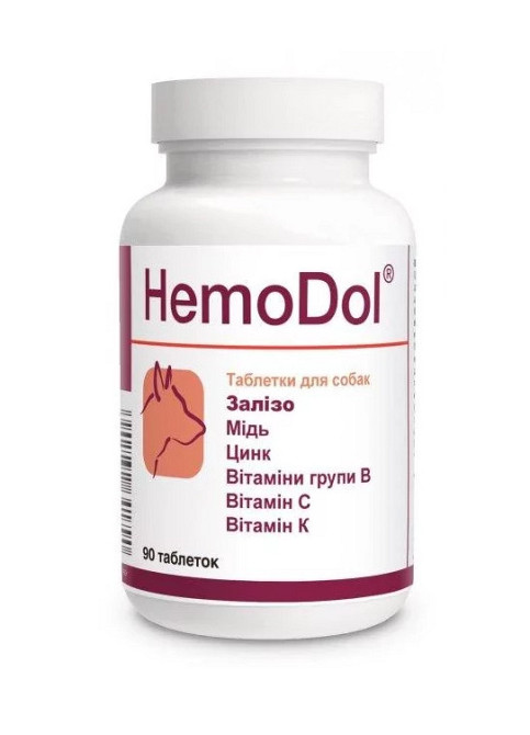 Дополнительный корм HemoDol (Гемодол) для нормализации физиологического баланса крови собак 90 таблеток, Дольфос Винница - изображение 4