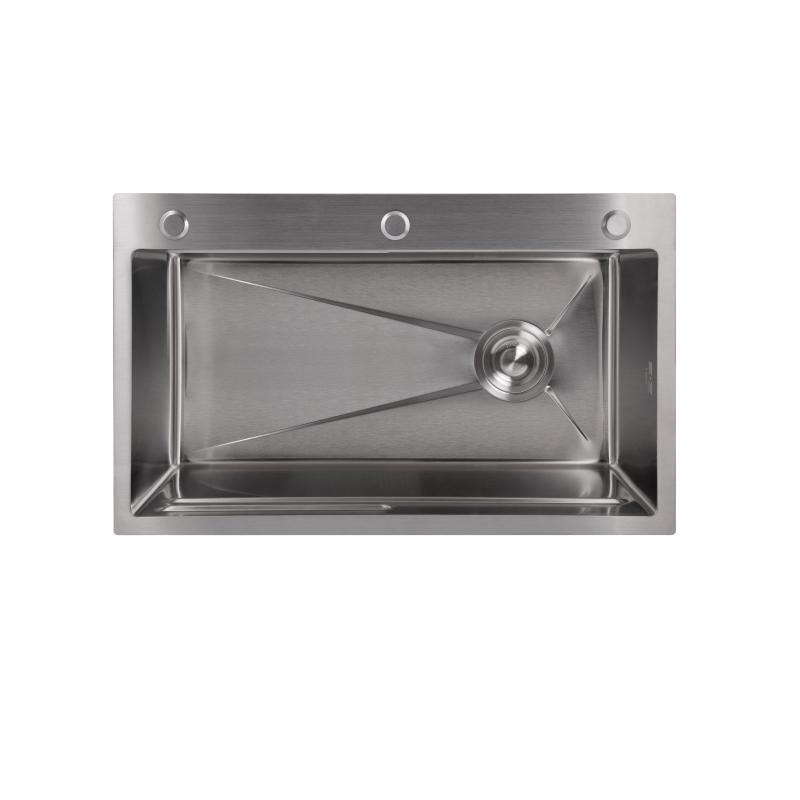 Мийка для кухні інтегрована Lidz Handmade H7545 Brushed Steel 3,0/1,0 мм LDH7545BRU49457 Київ - фото 3