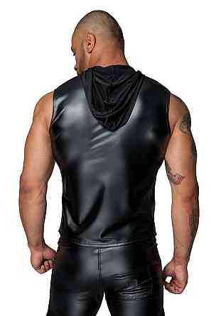 Чоловіча безрукавка з капюшоном Noir Handmade H062 Hooded Shirt, S, мокрий ефект Sex Aura Київ