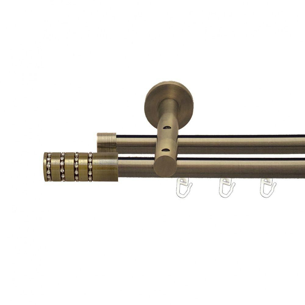 Карниз Orvit Барамелла металевий дворядний реверсивний профільна труба  Антик 19\19 мм 400 см (7219294) Львов - изображение 1