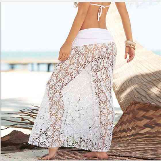 Пляжна спідниця мереживна універсальний білий Київ