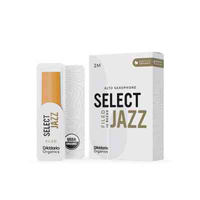 Тростина для саксофона D&apos;Addario Organic Select Jazz - Alto Sax Filed 2M - 10 Pack (ORSF10ASX2M) Вінниця