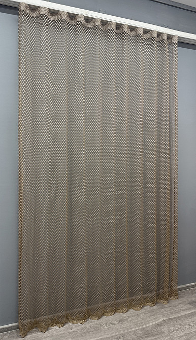 Тюль VR-Textil 1881т Гипюр Коричневый 300х270 см (42-0837) Киев - изображение 3